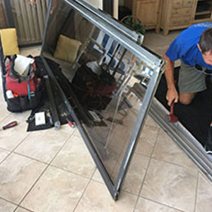 sliding glass door frame repair Wright